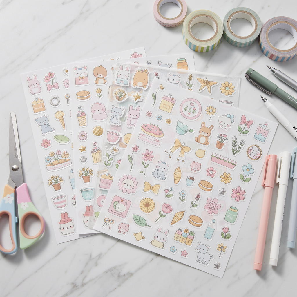 Colorful sticker sheets